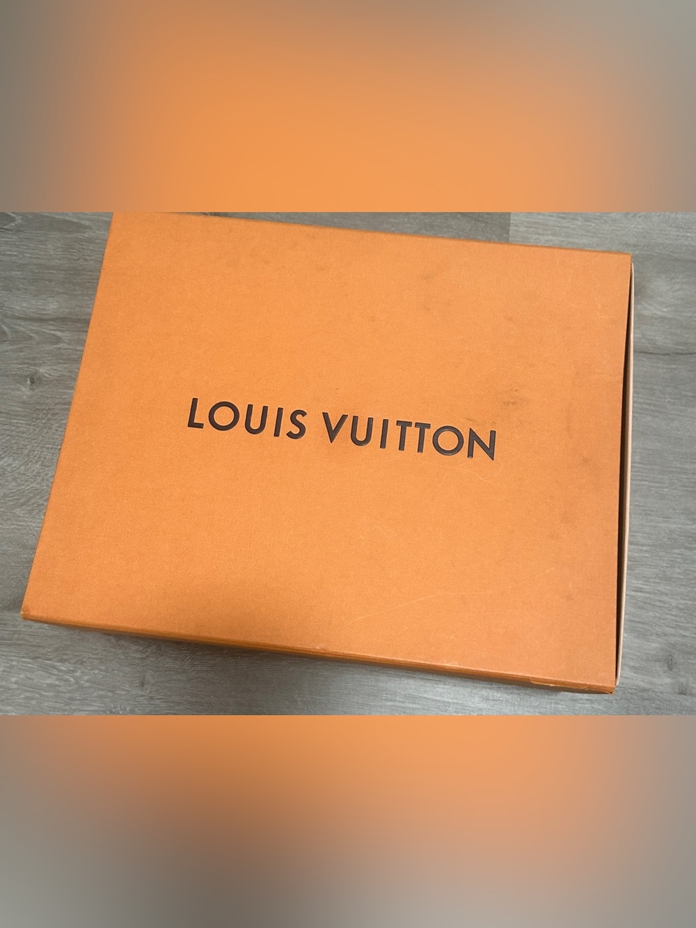Louis Vuitton Orange Box with Black Logo